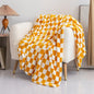 Checkered Flannel Blanket Printed Coral Fleece Thickening Bed Sheet Nap