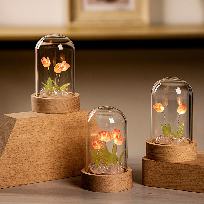 Tulip Small Night Lamp Handmade Desktop Decoration