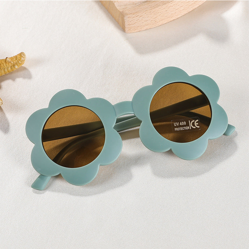 Children's Baby Cute Sun Flower Sunglasses Advanced Frosted Photo Sun-shade Glasses