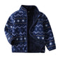 Printed Polar Fleece Cartoon Jacket Plus Velvet