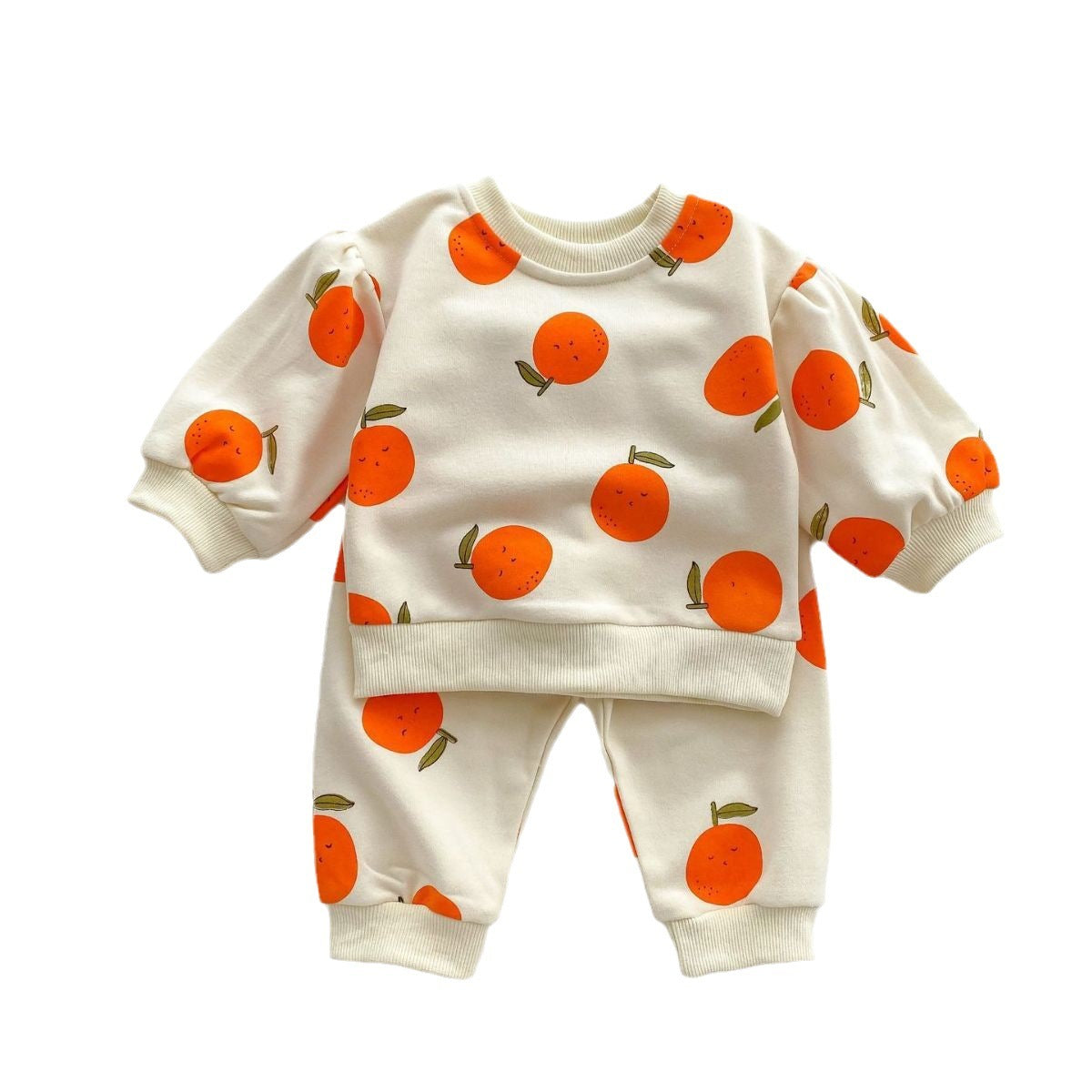 Orange Fruit Sweater Suit