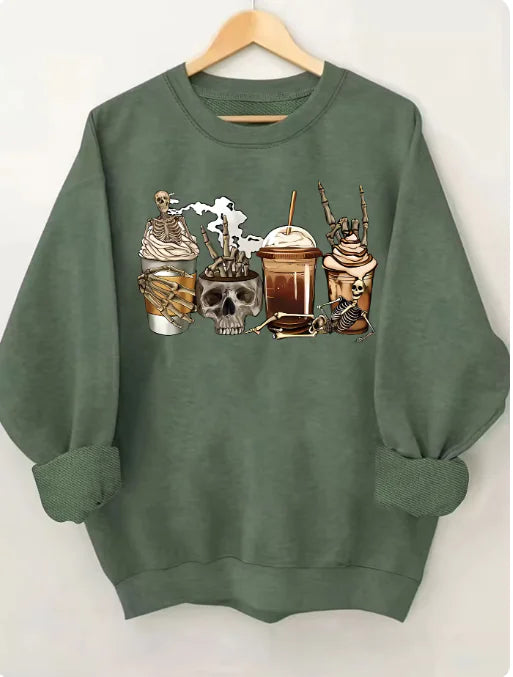 Halloween Crew Neck Casual Sweatshirt