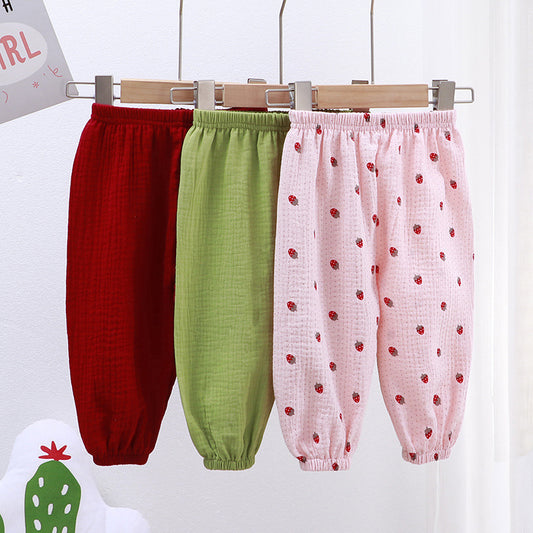 Children's Trousers Summer Style Men's And Women's Baby Double Layer