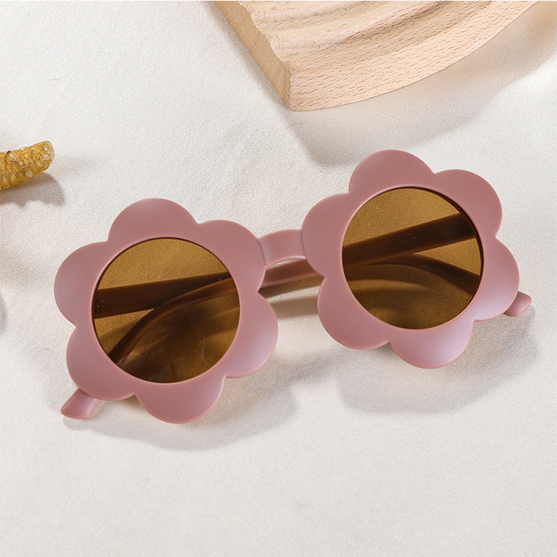 Children's Baby Cute Sun Flower Sunglasses Advanced Frosted Photo Sun-shade Glasses