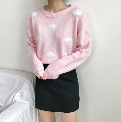 Womens Loose Full sleeve cloud sweater