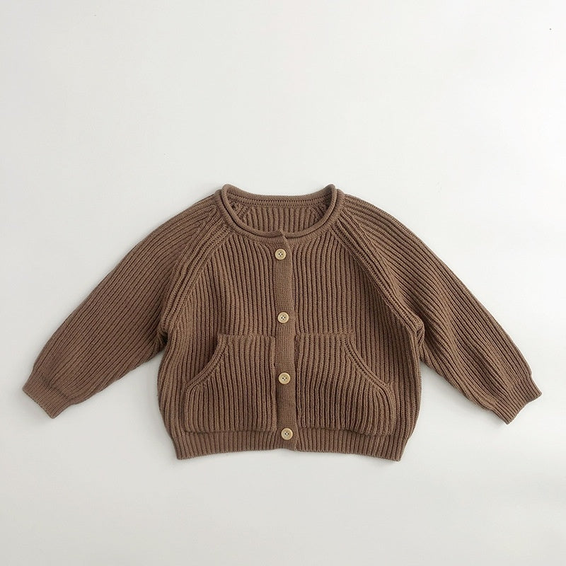 Row Sunken Stripe Knitted Cardigan Jacket