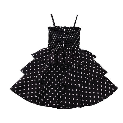 Girls Western Style Polka Dot Dress