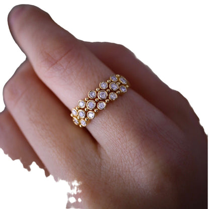 Bubble Rhinestone Ring Size Beads