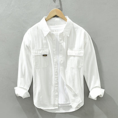 Cotton Long-sleeved Shirt Trendy Workwear