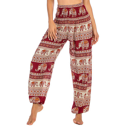 Thailand Elephant Bloomers Yoga Clothes Casual Trousers