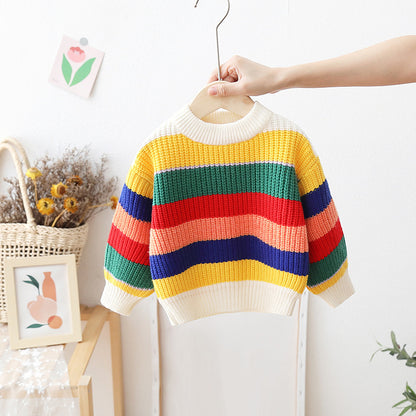 Baby Loose Striped Knitted Pullover