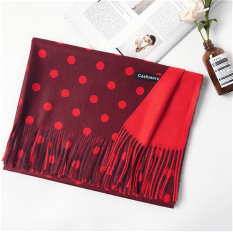 Cashemere Warm Polka Dot Scarf