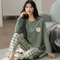 Womens Pajamas Set Cartoon Print Lounge Sets