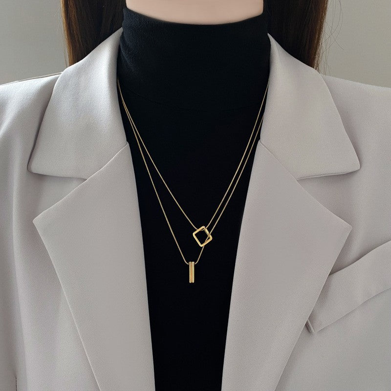 Fashion Geometric Chain Temperament Necklace