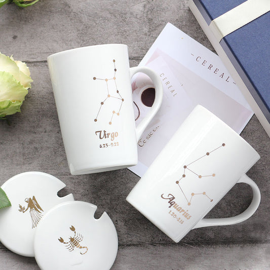 Twelve Constellation Creative Gift Ceramic Water Cup