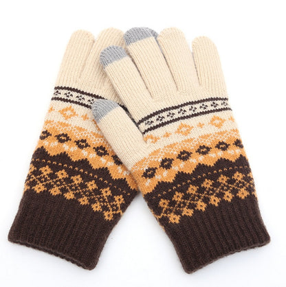 Knitted touch screen gloves