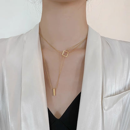 Fashion Geometric Chain Temperament Necklace