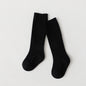 Sunken Stripe Socks Baby Plain Middle-long Stockings