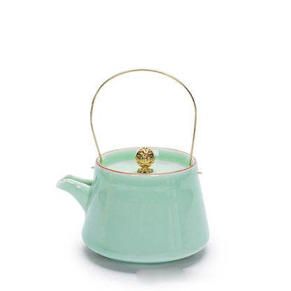 Celadon ceramic teapot