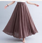 Lady Literature Plus Size Cotton And Linen Skirt