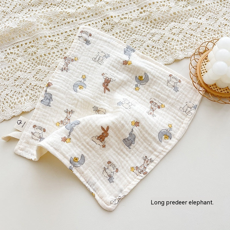 Four-layer Gauze Baby Saliva Towel Floral