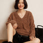 Women's Round Neck Loose Base Shirt Solid Color