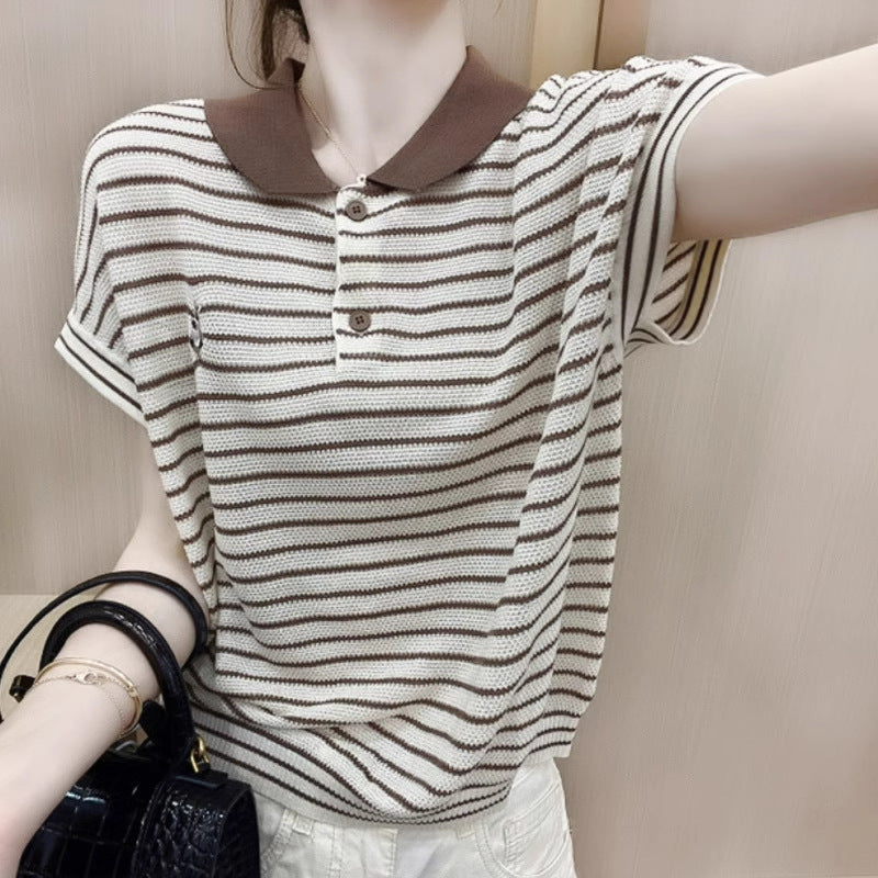 Polo Short Sleeve Striped T shirt