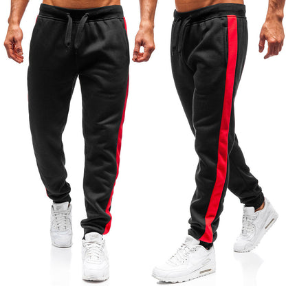 Casual stitching track pants