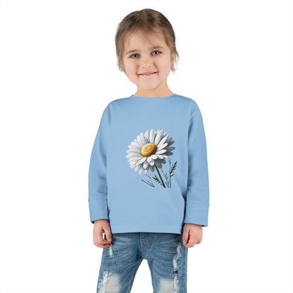 Birth Flower - April Toddler Long Sleeve Tee