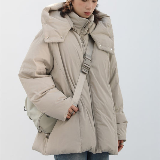 Casual Detachable Hooded 90 White Duck Down Jacket