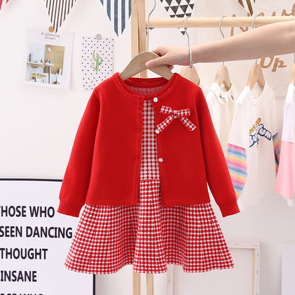 Girls Jacket Vest Skirt