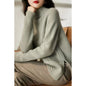 French Style Half Turtleneck Chic All-matching Youthful-looking Long Sleeve Knitted Sweater Women's Autumn