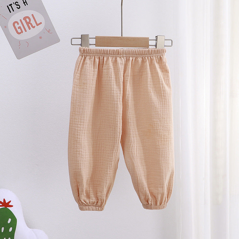 Children's Trousers Summer Style Men's And Women's Baby Double Layer