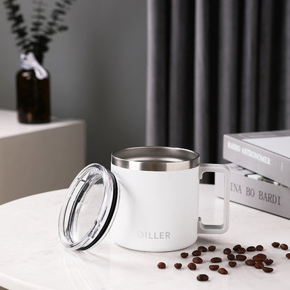 Desktop handle stainless steel tea cup