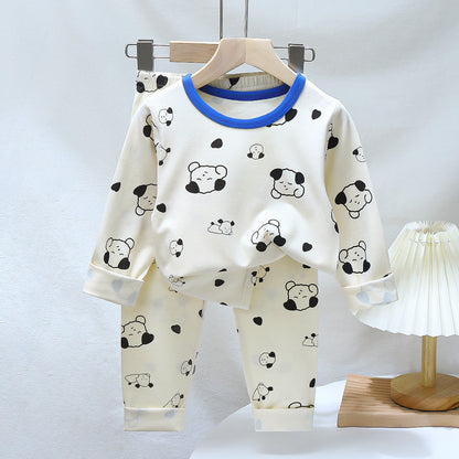 Children's Pajama Set Cotton For Baby Underwear Boys' Home Wear Girls' Long Johns Top & Bottom