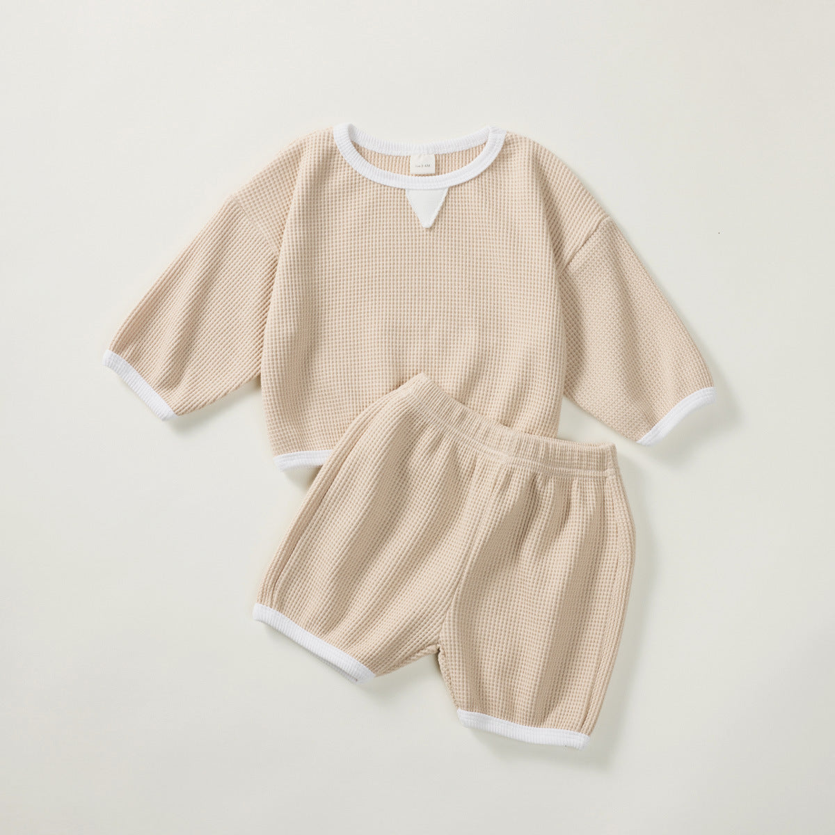 Kids Solid Color Versatile Top Shorts Suit