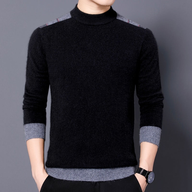 Long-sleeved Mock Neck Sweater