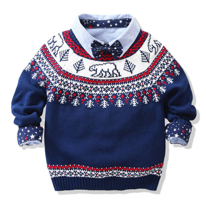 Childrens Polar bear knitted sweater