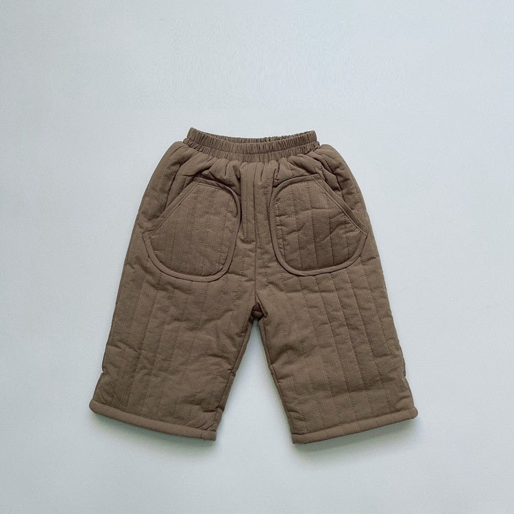 Lightweight Children's Retro Cotton Cropped Straight-leg Pants