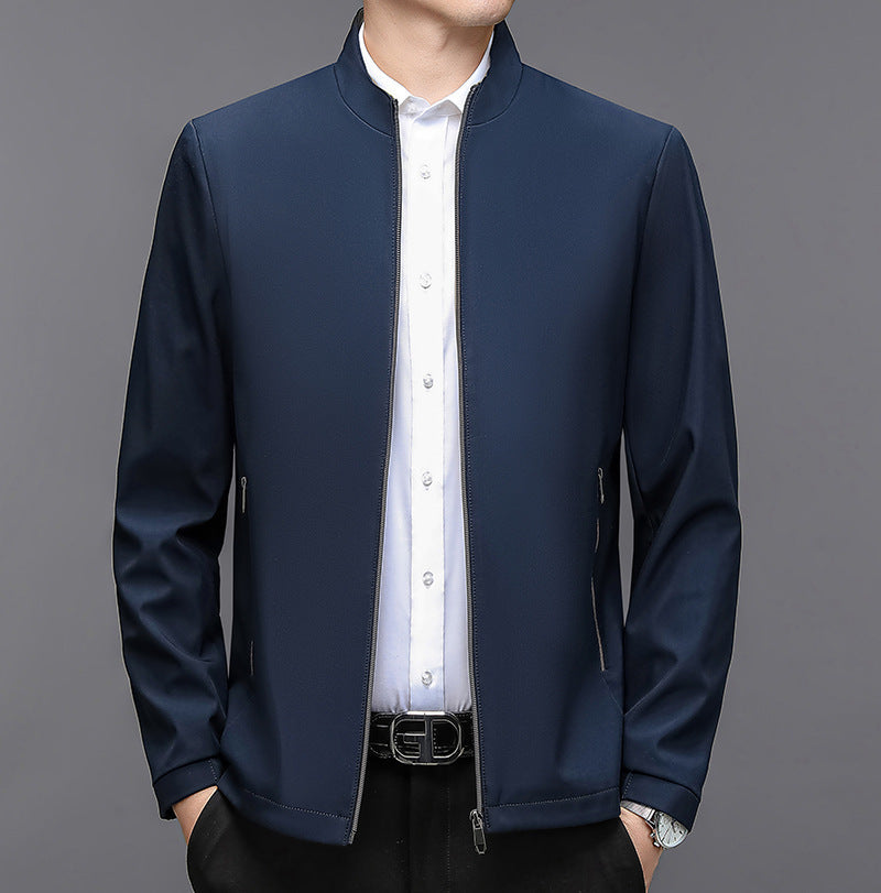 Stand Collar Middle-aged Men Casual Jacket