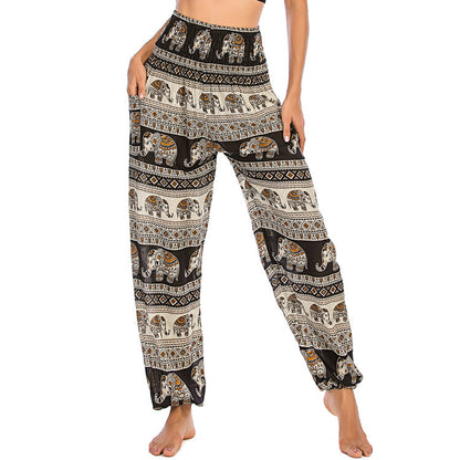 Thailand Elephant Bloomers Yoga Clothes Casual Trousers