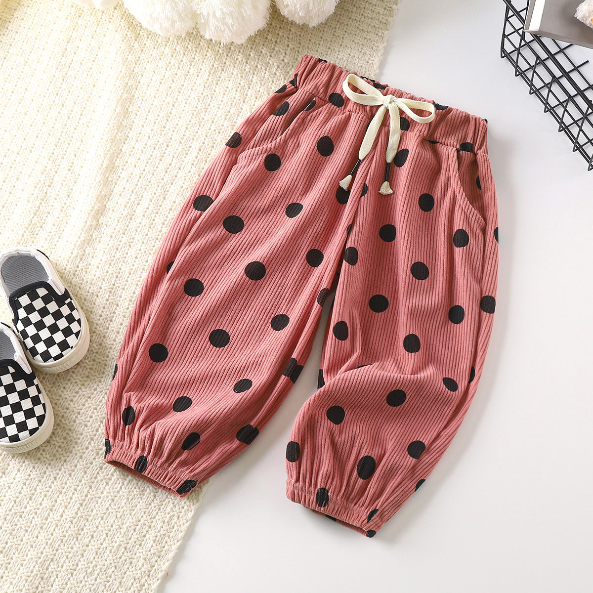 Children's Retro Corduroy Korean Style Bloomers