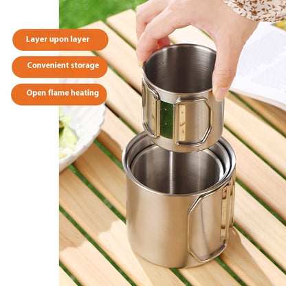 Stainless Steel Folding Retro Mug