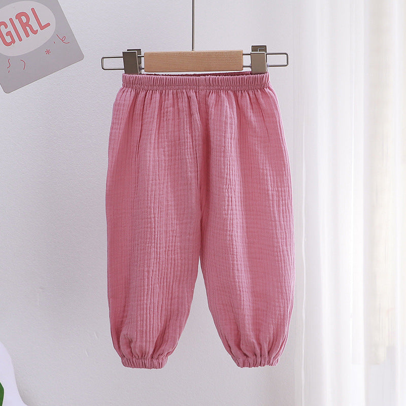 Children's Trousers Summer Style Men's And Women's Baby Double Layer