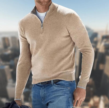 Mens Long-sleeved Bottoming Shirt Cardigan