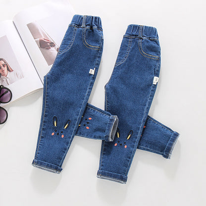 Girls' Stretch Casual Cotton Jeans