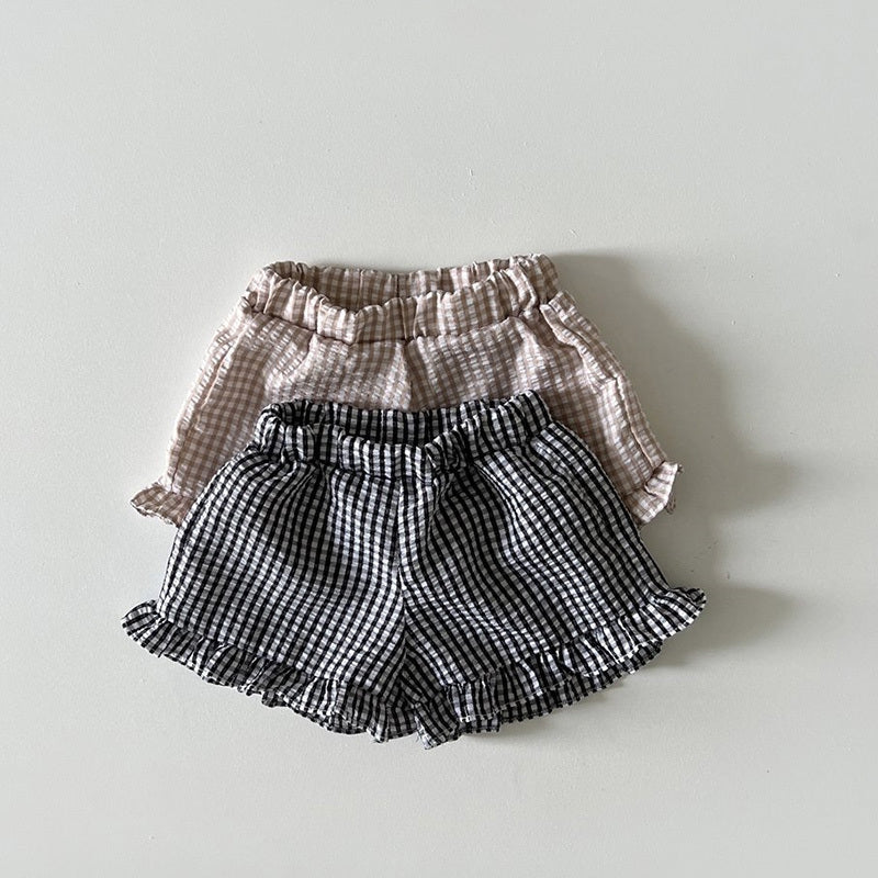 Girl Baby Plaid Clothes Suit