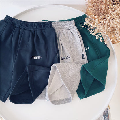 Summer Cotton Boys Casual Elastic Belt Shorts