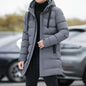 Long Hooded Jacket Warm Windproof Coat