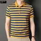 Men's Polo Collar Stripes Tshirt